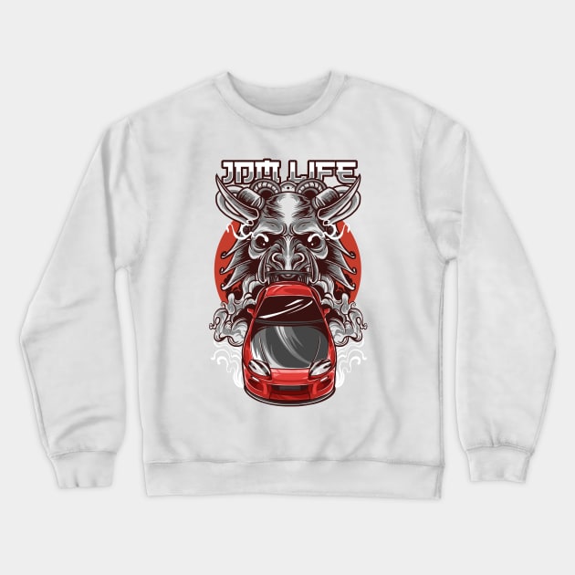 Jdm life Crewneck Sweatshirt by RYZWORK